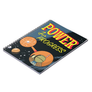 Power für Fortschritt Vintages Atomposter Notizblock