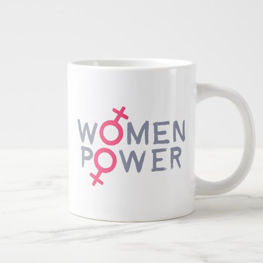 Power für Frauen Jumbo-Tasse (Rechts)