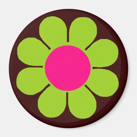 Power für grüne Blume Magnet (Vorne)