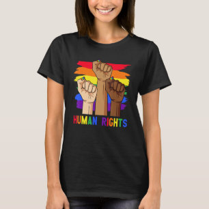Power für Menschenrechte Fist Lgbt Pride Gay Lesbi T-Shirt