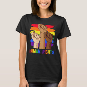 Power für Menschenrechte Fist Lgbt Pride Gay Lesbi T-Shirt