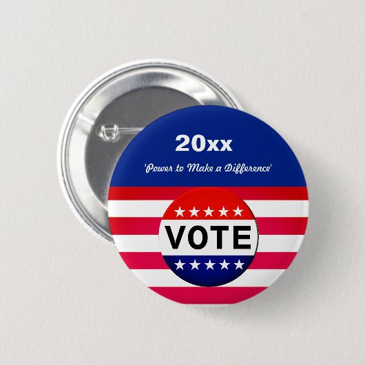 Power für Wahlkämpfe Button (Vorne & Hinten)