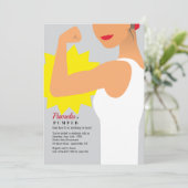 Power Geburtstagsparty Einladung (Stehend Vorderseite)