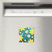 Power Gelb und Blau Blume Art Magnet (In Situ (Geschirrspüler))