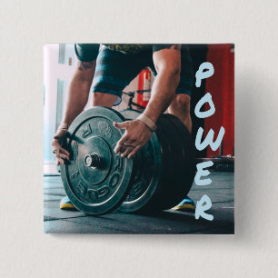 Power Gewicht Lifting Gym Health Button