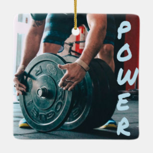 Power Gewicht Lifting Gym Health Keramikornament