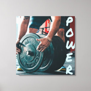 Power Gewicht Lifting Gym Health Leinwanddruck