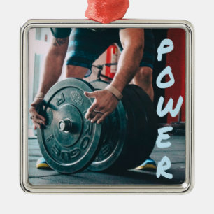 Power Gewicht Lifting Gym Health Ornament Aus Metall