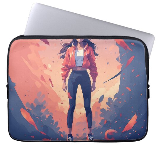 POWER GIRL  LAPTOPSCHUTZHÜLLE (Vorderseite)
