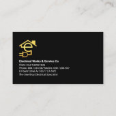 Power Gold-Zuhause-Drahtrahmen Visitenkarte (Rückseite)