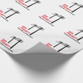 Power got? Danke A Lineman Geschenkpapier (Ecke)