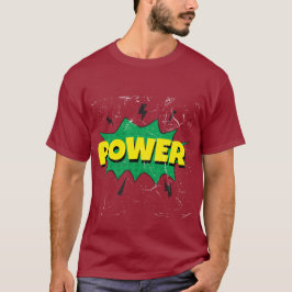 "Power" Grafischer T - Shirt | Fett und stilvolles
