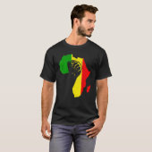 Power Hand African American Pride Black History Mo T-Shirt (Vorne ganz)