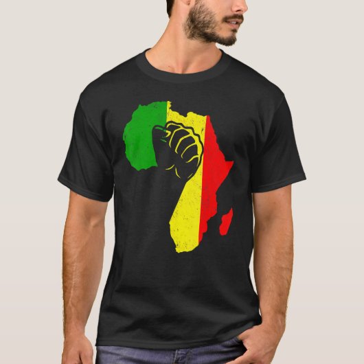 Power Hand African American Pride Black History Mo T-Shirt (Vorderseite)