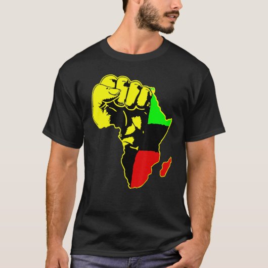 Power Hand African American Pride Black History Mo T-Shirt (Vorderseite)
