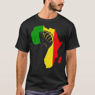Power Hand Afrikanischer amerikanischer Stolz schw T-Shirt
