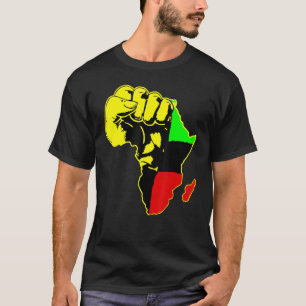 Power Hand Afrikanischer amerikanischer Stolz schw T-Shirt