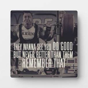 "Power Hebe" Squat Motivierend Fotoplatte