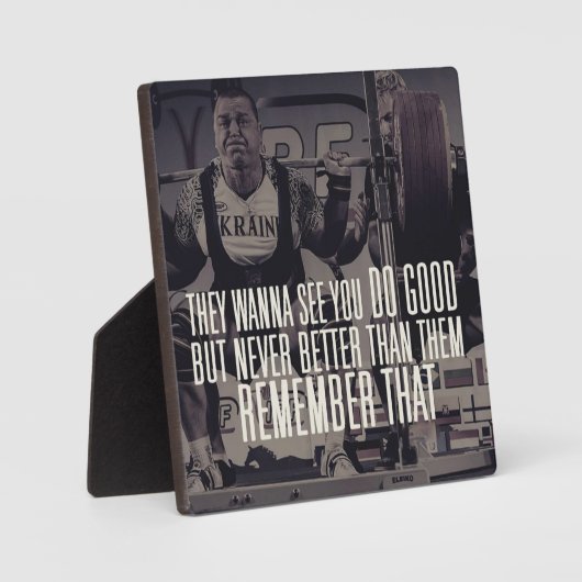 "Power Hebe" Squat Motivierend Fotoplatte (Vorderseite)