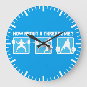 "Power heben" - Sitzplatz, Sitzbank, Aufzug Große Wanduhr