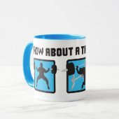 "Power heben" - Sitzplatz, Sitzbank, Aufzug Tasse (Vorderseite Links)