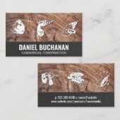 Power | Holz und texturierte Mauer Visitenkarte (Vorne/Hinten)