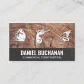 Power | Holz und texturierte Mauer Visitenkarte (Vorderseite)