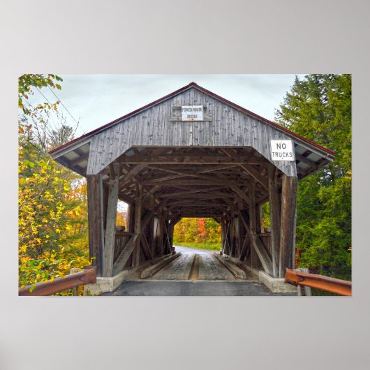 Power House Covered Bridge, Vermont Poster (Vorne)
