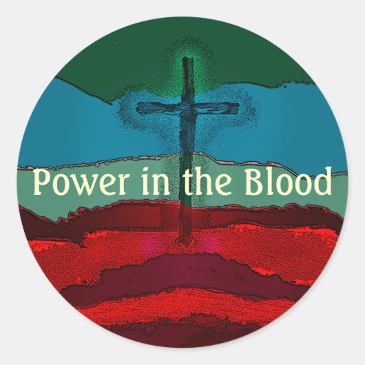 Power im Blut Jesu Runder Aufkleber (Vorderseite)