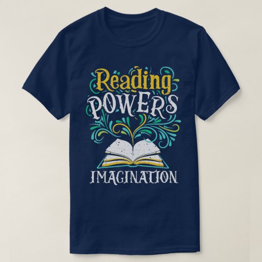 Power Imagination Books lesen Bookworter lesen T-Shirt (Design vorne)