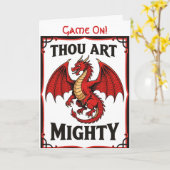 Power in Defense Rugby Red Dragon Karte (Gelbe Blume)