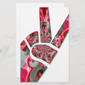 Power in der Palme: Der Zwei-Finger-Salute Briefpapier (Vorne/Hinten)