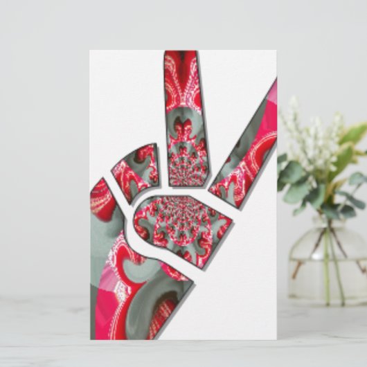 Power in der Palme: Der Zwei-Finger-Salute Briefpapier (Stehend Vorderseite)