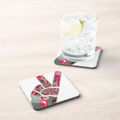 Power in der Palme: Der Zwei-Finger-Salute Getränkeuntersetzer (Rechte Seite)