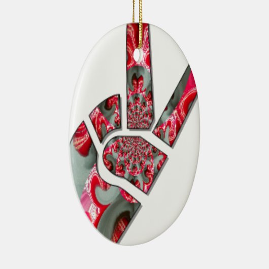 Power in der Palme: Der Zwei-Finger-Salute Keramikornament (Rechts)