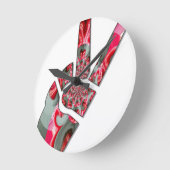 Power in der Palme: Der Zwei-Finger-Salute Runde Wanduhr (Winkel)