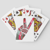 Power in der Palme: Der Zwei-Finger-Salute Spielkarten (Rückseite)