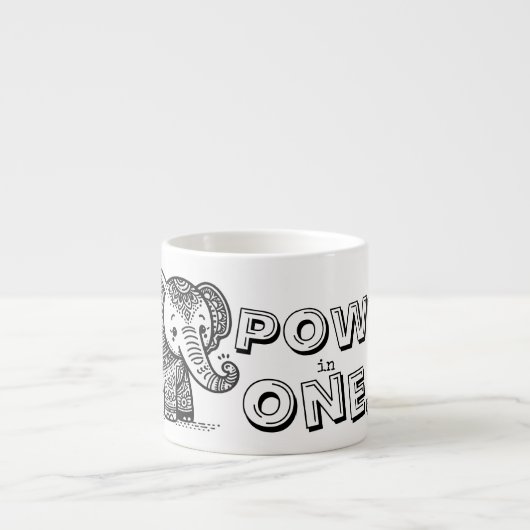 Power in einem Totbeutel Espressotasse (Vorderseite)