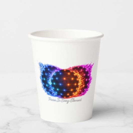 Power in Every Element Tasse – Feuer Wasser Energi Pappbecher (Vorderseite)
