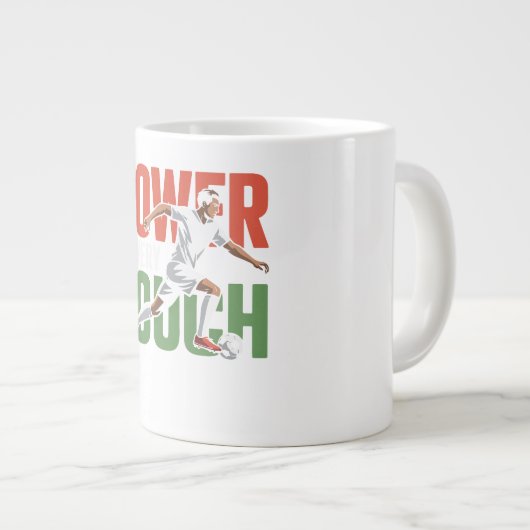 Power In Every Touch Sports Mixed Jumbo-Tasse (Vorderseite Rechts)