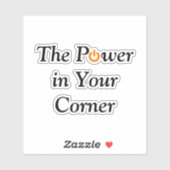 Power in Ihrer Ecke Geschäftsmotivation erreichen Aufkleber (Blatt)