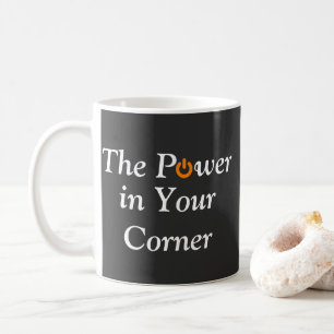 Power in Ihrer Ecke Lass uns dieses Geschäftsleben Kaffeetasse