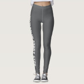Power in jedem Schritt Motivierend graue Leggings (Vorderseite)