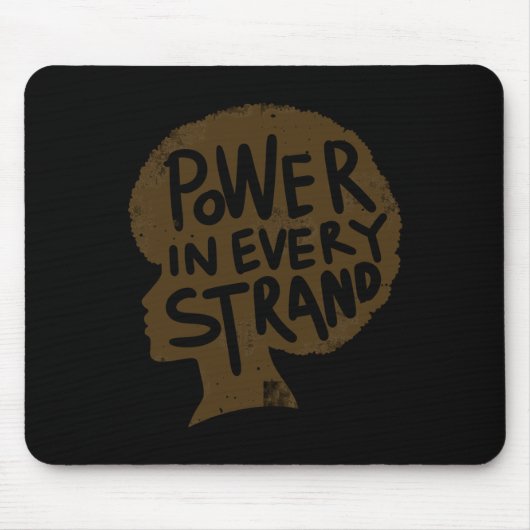 Power in jedem Strang-Afro-Strichaufkleber Mousepad (Vorne)