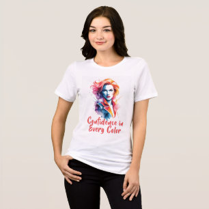 Power in lebendiger Wasserfarbe Frau Tri-Blend Shirt