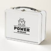 Power in Schlagzeug Metall Brotdose (Vorderseite)