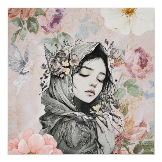 Power in Stille - Modernes inspirierendes Poster (Vorderseite)