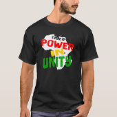 Power in Unity Black History Month 2023 Africa Map T-Shirt (Vorderseite)