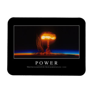 Power: Inspirierend Zitat Magnet
