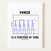 Power ist eine Funktion der Zeit Physik Graph Planer (Rückseite)